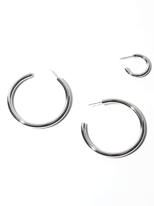 TINGS Brass Geometric Minimalist Hoop Earring 4