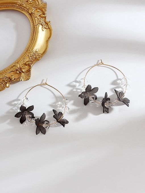 HYACINTH Copper Minimalist  Acrylic Flowers Stud Trend Korean Fashion Earring 4