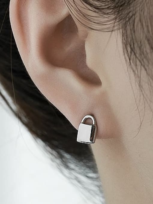 TINGS Titanium Steel Locket Minimalist Stud Earring 1
