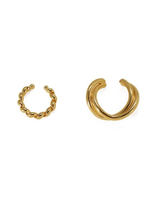 ACCA Brass Geometric Vintage Single Earring 1