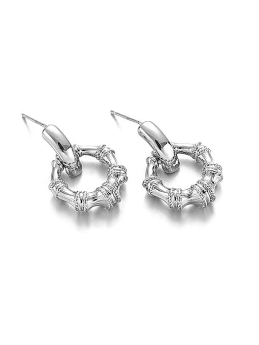TINGS Brass Geometric Vintage Drop Earring 3