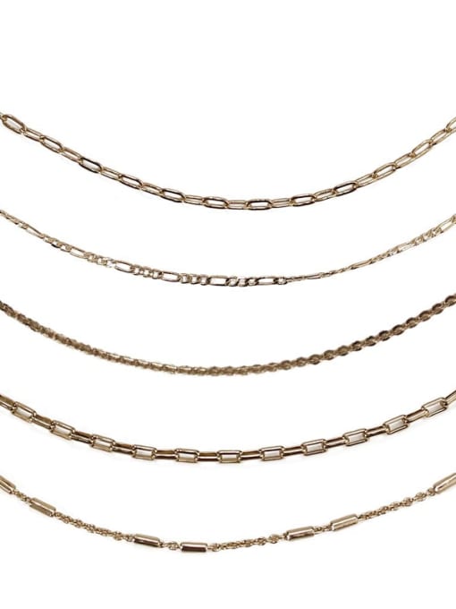 ACCA Brass Geometric Chain Minimalist Link Bracelet 4