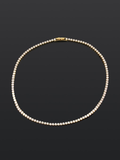 33cm Necklace gold Brass Cubic Zirconia Star Dainty Necklace