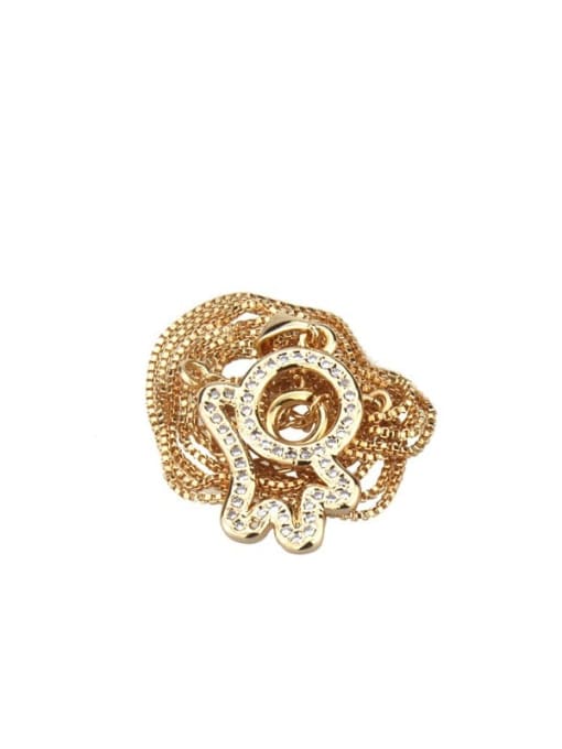 renchi Brass Rhinestone Angel Minimalist Cute Pendant  Necklace 4