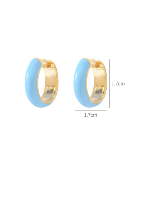 YOUH Brass Enamel Geometric Trend Stud Earring 2