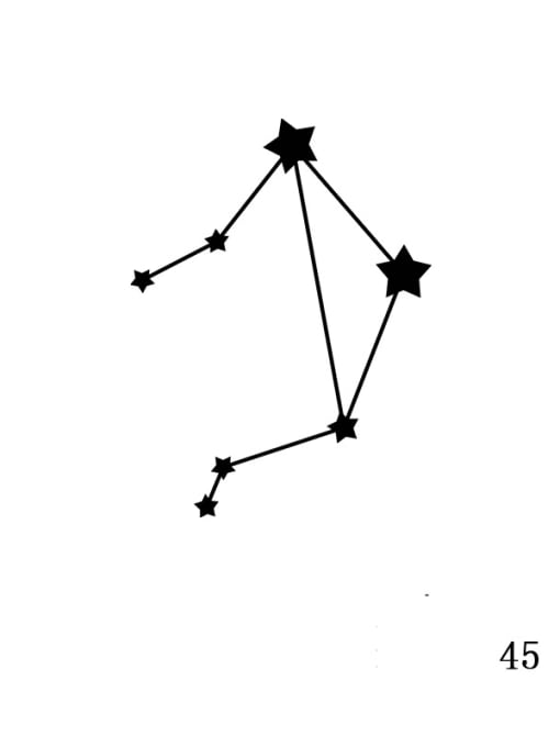 Rose Gold XZ 45 Libra Stainless steel Constellation Minimalist  Geometric  Pendant Necklace