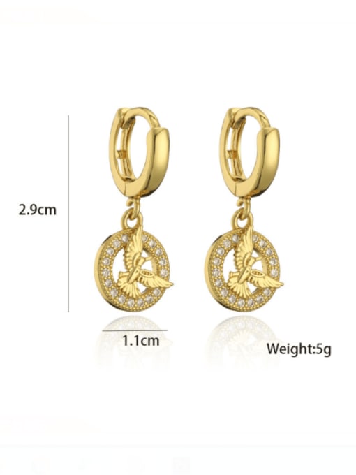 AOG Brass Cubic Zirconia Geometric Cute Huggie Earring 2