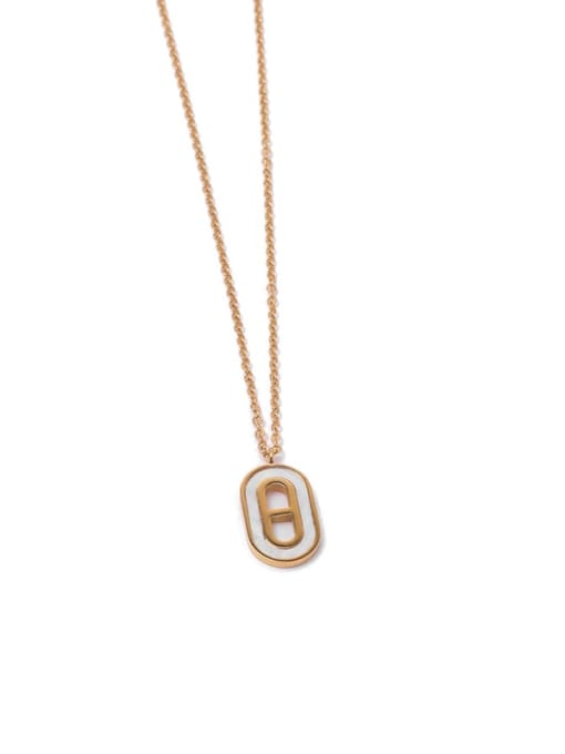 ACCA Brass Shell Geometric Vintage Necklace