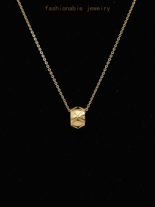 HYACINTH Brass smooth Geometric Minimalist Trend Korean Fashion Necklace 0