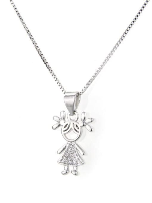 renchi Brass Cubic Zirconia Cute Necklace 3