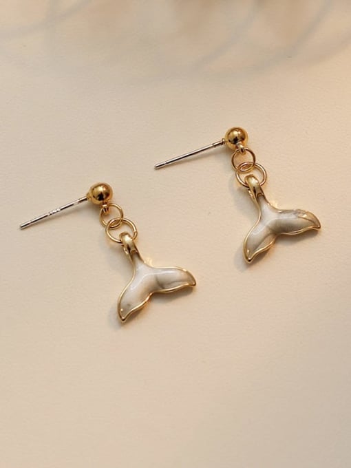HYACINTH Copper Imitation Pearl Geometric Cute Drop Trend Korean Fashion Earring 2