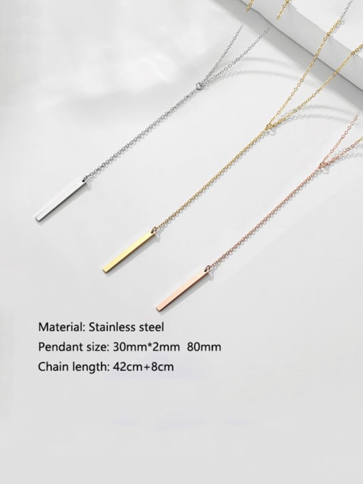 Desoto Stainless steel Tassel Minimalist Multi Strand Necklace 2