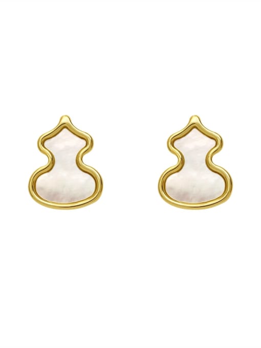 HYACINTH Brass Shell Irregular Minimalist Stud Trend Korean Fashion Earring 0