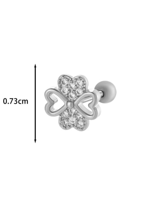 3   Steel Stainless steel Cubic Zirconia Heart Trend Single Earring