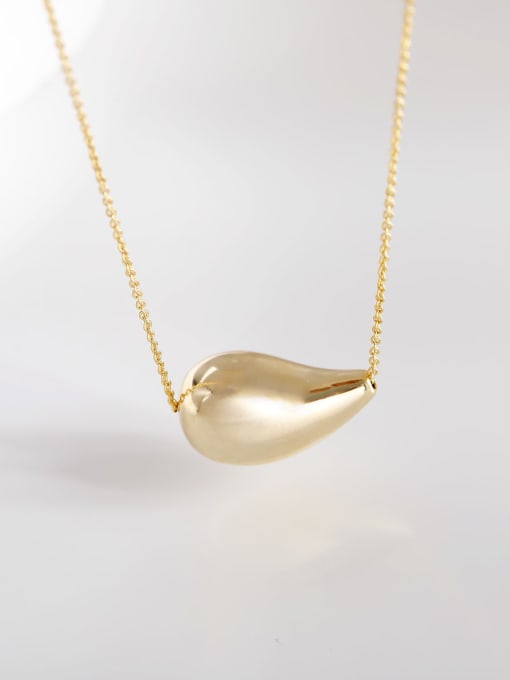 18K gold model 2 Brass Water Drop Minimalist Necklace