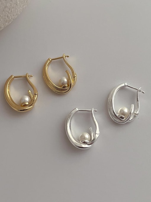 ZRUI Brass Geometric Minimalist Drop Earring
