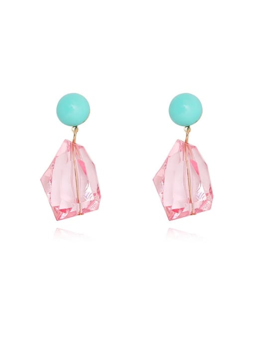HYACINTH Copper Crystal Geometric Dainty Drop Trend Korean Fashion Earring 0