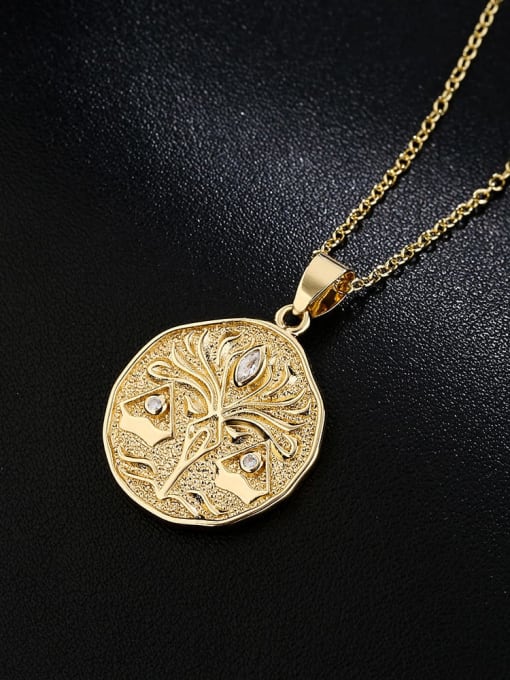 AOG Brass Constellation Vintage Round Pendant Necklace 2