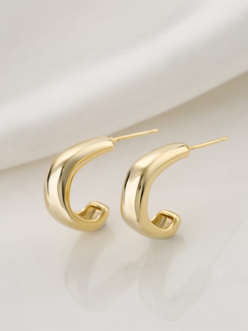 AOG Brass Geometric Minimalist Stud Earring 0