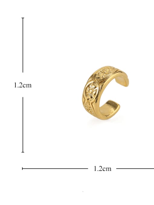 ACCA Brass Geometric Flower Minimalist Single Earring  (Single) 2
