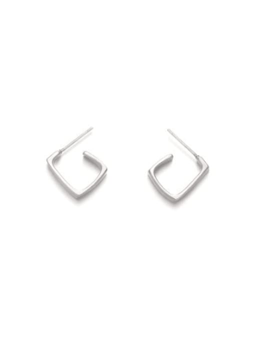 No pearl pendant earrings pair Brass Geometric Minimalist Stud Earring