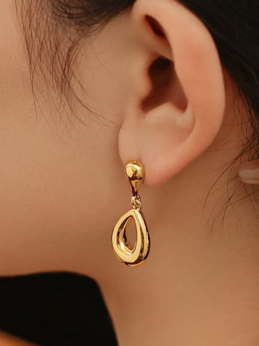 Five Color Brass Water Drop Minimalist Drop Earring 2