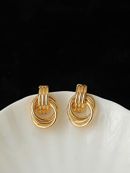 ACCA Brass Geometric Minimalist Earring 2
