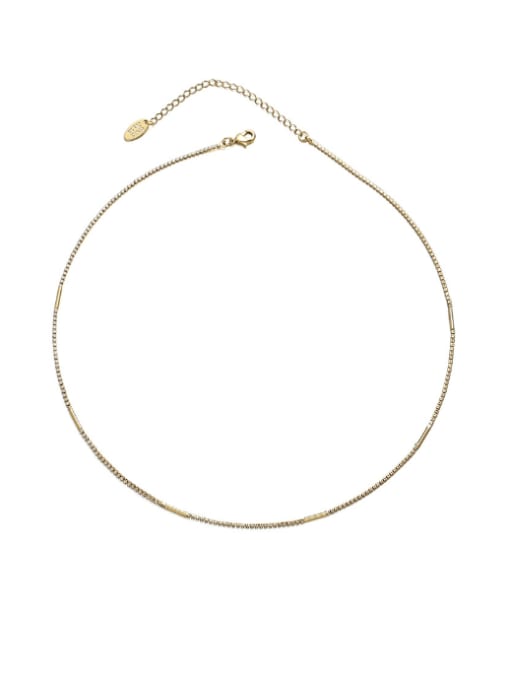 Zircon chain Brass Cubic Zirconia Moon Vintage Pendant Necklace