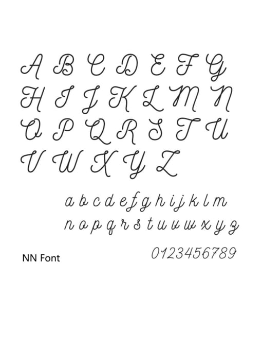NN Font Stainless steel Letter Minimalist  Name custom name ring