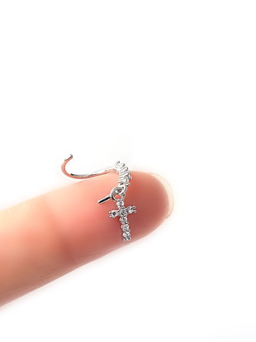 HISON Brass Cubic Zirconia Star Hip Hop Nose Rings 4