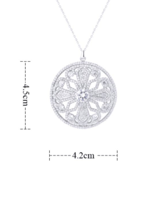 YILLIN Brass Cubic Zirconia Geometric Minimalist Necklace 3
