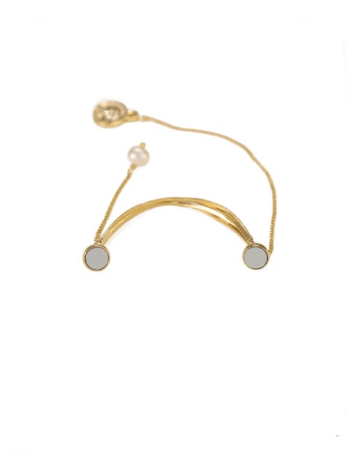 ACCA Brass Bead Tassel Minimalist Single Earring 2