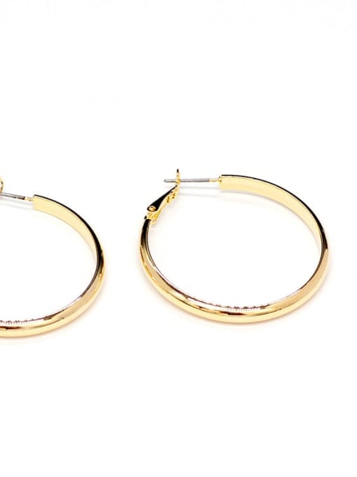 Small gold Copper Round Minimalist Hoop Trend Korean Fashion Earring
