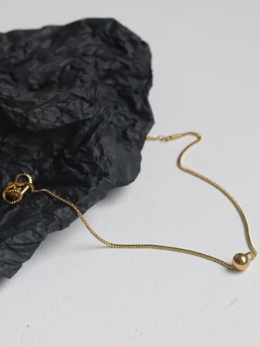 ACCA Brass Bead Round Minimalist Necklace 2