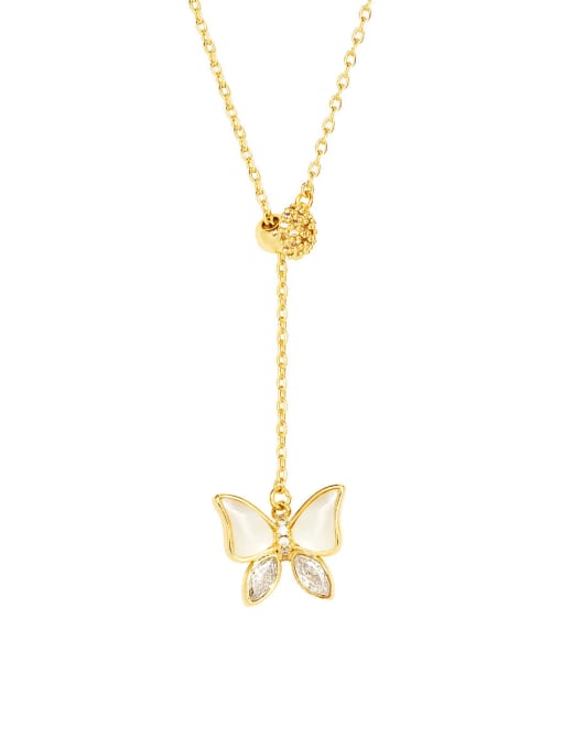 HYACINTH Brass Shell Butterfly Dainty Trend Korean Fashion Necklace 0