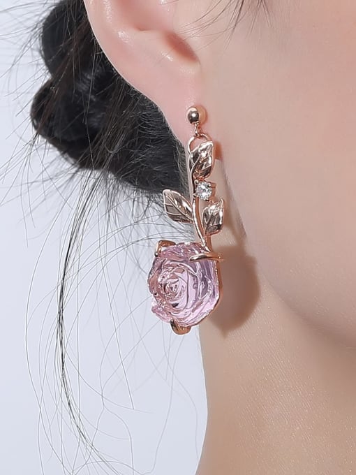 HYACINTH Brass Rosary Cute Drop Earring 1