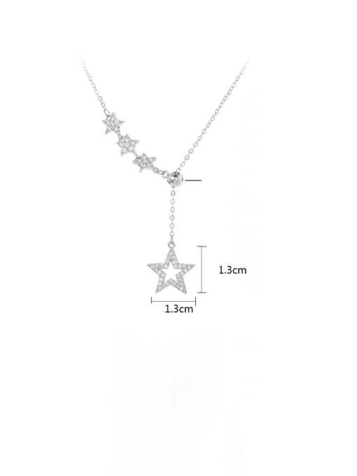 YOUH Brass Cubic Zirconia Star Dainty Necklace 2