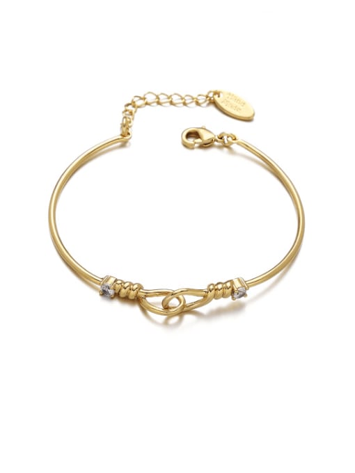 golden Brass Geometric Hip Hop Adjustable Bracelet