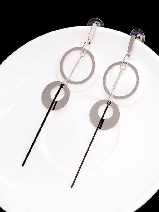 HYACINTH Copper Acrylic Tassel Minimalist Drop Trend Korean Fashion Earring 2