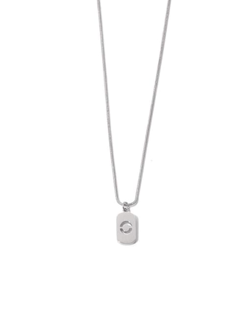 0 Titanium Steel Number Minimalist Necklace