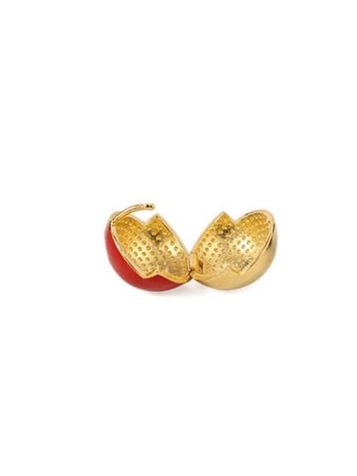 ACCA Brass Enamel Round Vintage Stud Earring 2