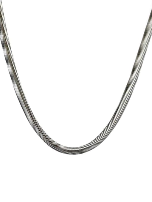 HYACINTH Titanium Steel Vintage  Snake bone chain Necklace 3