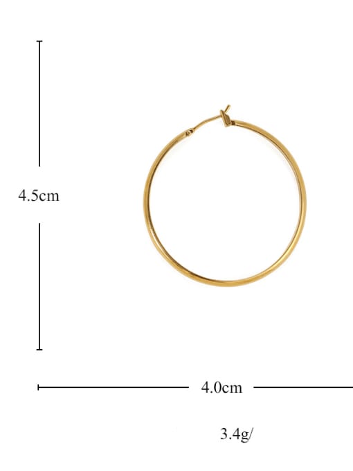 ACCA Brass Hollow Geometric Minimalist Hoop Earring 3
