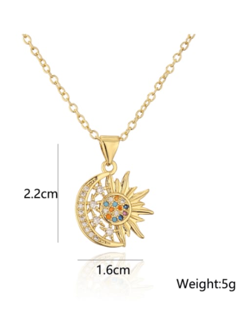 AOG Brass Cubic Zirconia Star Vintage Necklace 2