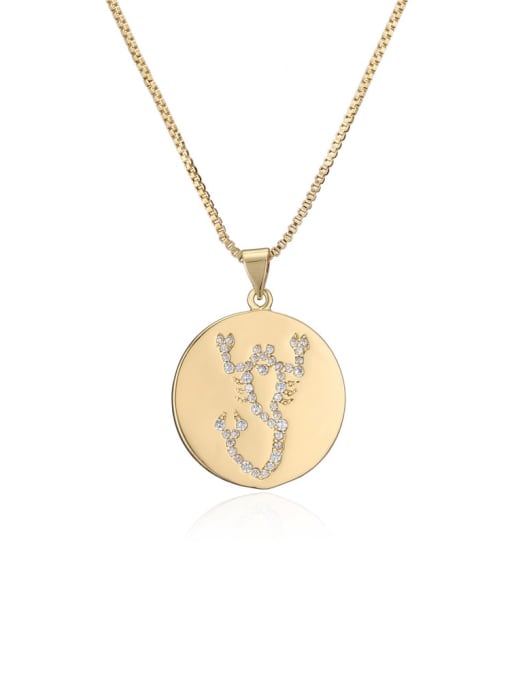 AOG Brass Rhinestone Constellation Minimalist Necklace 2
