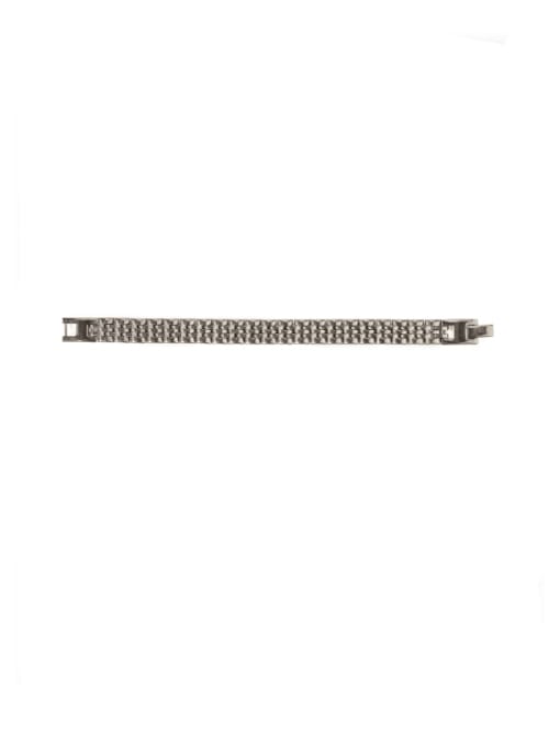 Steel color Titanium Hollow  Chain  Geometric Vintage Link Bracelet