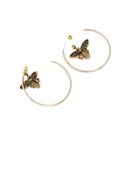 ACCA Alloy Butterfly Vintage Huggie Earring 3