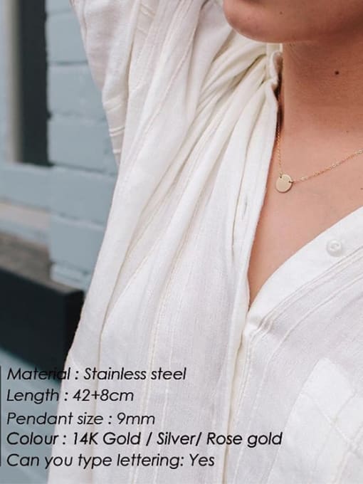 Desoto Stainless steel Constellation Minimalist Round Pendant Necklace 1