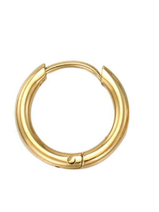 8mm gold Stainless steel Round Minimalist Hoop Earring