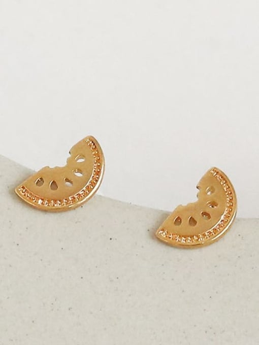 ACCA Brass Hollow Geometric Vintage Stud Earring